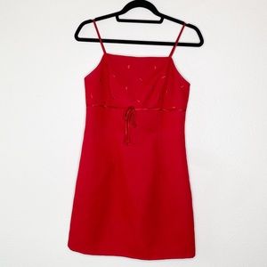 90’s Vintage City Triangles Red Mini Dress